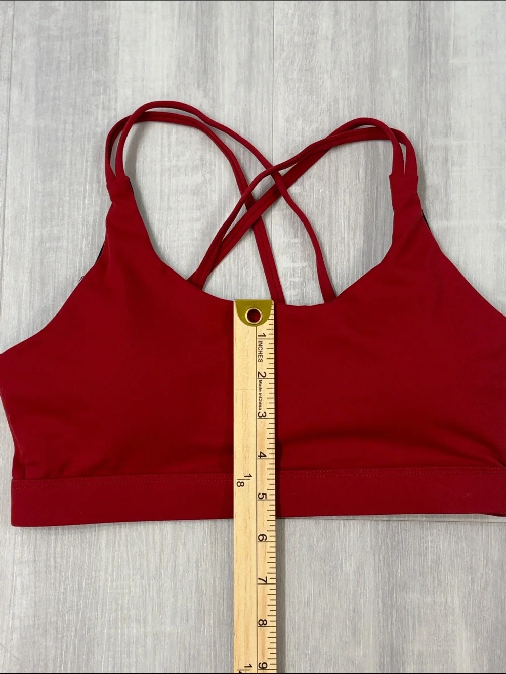 Running Girl Crisscross Strappy Sports Bralette - Padded Red XSmall